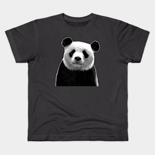 Black and White Panda Kids T-Shirt